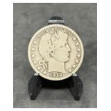 1912 D Barber Half Dollar