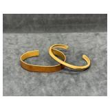 Lot of 2 Copper Cuff Bracelets