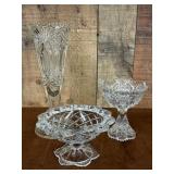 Lot of Clear Cut Glass Pieces