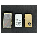 Lot of Vintage Metal Advertisng Flip Top Lighters