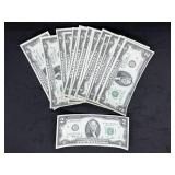 Lot of 1976 Two Dollar Bills
