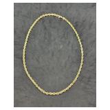 Gold Rope Chain Necklace
