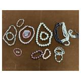 Lot of Vintage Faux Pearl Jewelry