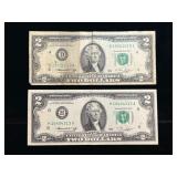 Lot of 1976 $2 Bills (2)
