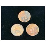 Lot of 3 1906 Indian Head Pennies
