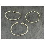 Lot of 3 Sterling Bracelets