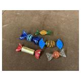 Lot of Hand Blown Art Glass Candy Pieces