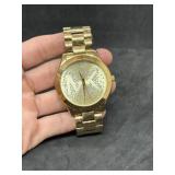 Michael Kors Slim Runway Gold Tone Watch
