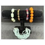 Lot of Various Beaded Costume Jewelry Bracelets