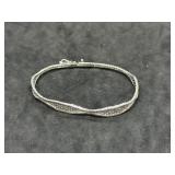 Vintage Sterling Silver Braided Bracelet