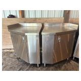 Commercial Kitchen Stainless Prep Corner Cabinets