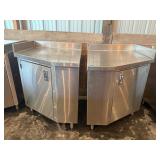 Commercial Kitchen Stainless Prep Corner Cabinets