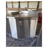 Commercial Kitchen Stainless Prep Corner Cabinet