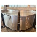 Commercial Kitchen Stainless Prep Corner Cabinets