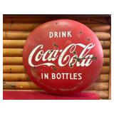 Vintage Porcelain Coke Button Sign