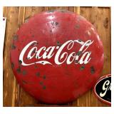 Vintage Mid Century Coca-Cola Porcelain Button Sig