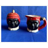 Vintage Black Americana Sugar and Creamer Set