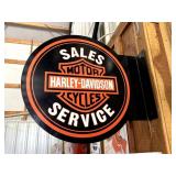 Flanged Metal Harley Davidson Sign
