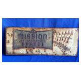 Vintage Embossed 'Mission Oranges' Sign