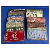 Lot of Vintage License Plates