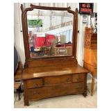 Antique Oak Dresser with Tilt Mirror