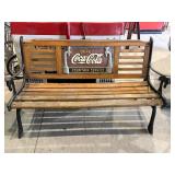 Vintage-Style Cast Iron Coca-Cola Park Bench