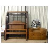 Antique Jenny Lind Spindle Bed and Dresser