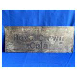 Vintage Embossed 'Royal Crown Cola' Sign