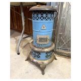 Vintage Blue Enamel Kerosene Heater