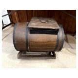 Primitive Wooden Barrel Butter Churn