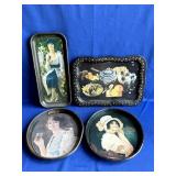 Lot of Vintage Coca-Cola Metal Serving Trays