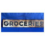 'Groceries' Metal Sign