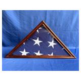 Memorial Flag in Wooden Case