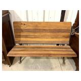Vintage Folding Wooden Bench