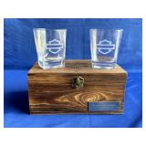 Harley Davidson Whiskey Glass Set