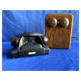 Antique Kellogg Telephone Set Up