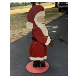 Wooden Carved Santa Decor