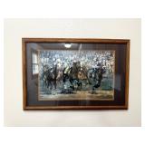 Vintage Race Horse Framed Art