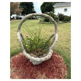 Large Concrete Basket Planter
