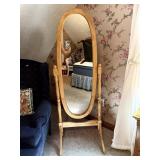 Floor Mirror w/Free Standing Swivel Frame