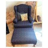 Wingback Chair and Ottoman