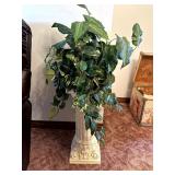 Greenery on Resin Pedestal