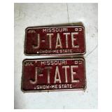Vintage Personalized License Plates