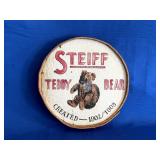 Vintage Wooden Steiff Bear Advertising Sign