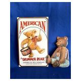 Teddy Bear Metal Signs