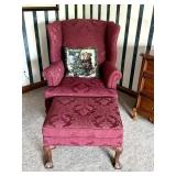 Wingback Chair and Ottoman