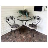 3 Piece Metal Patio Furniture Set