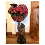 Black Forest Style Resin Bear Statue