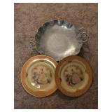 Tin Plates and Royalty Aluminum Ware Tray