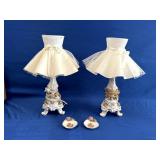 Antique German Boudoir Table Lamps